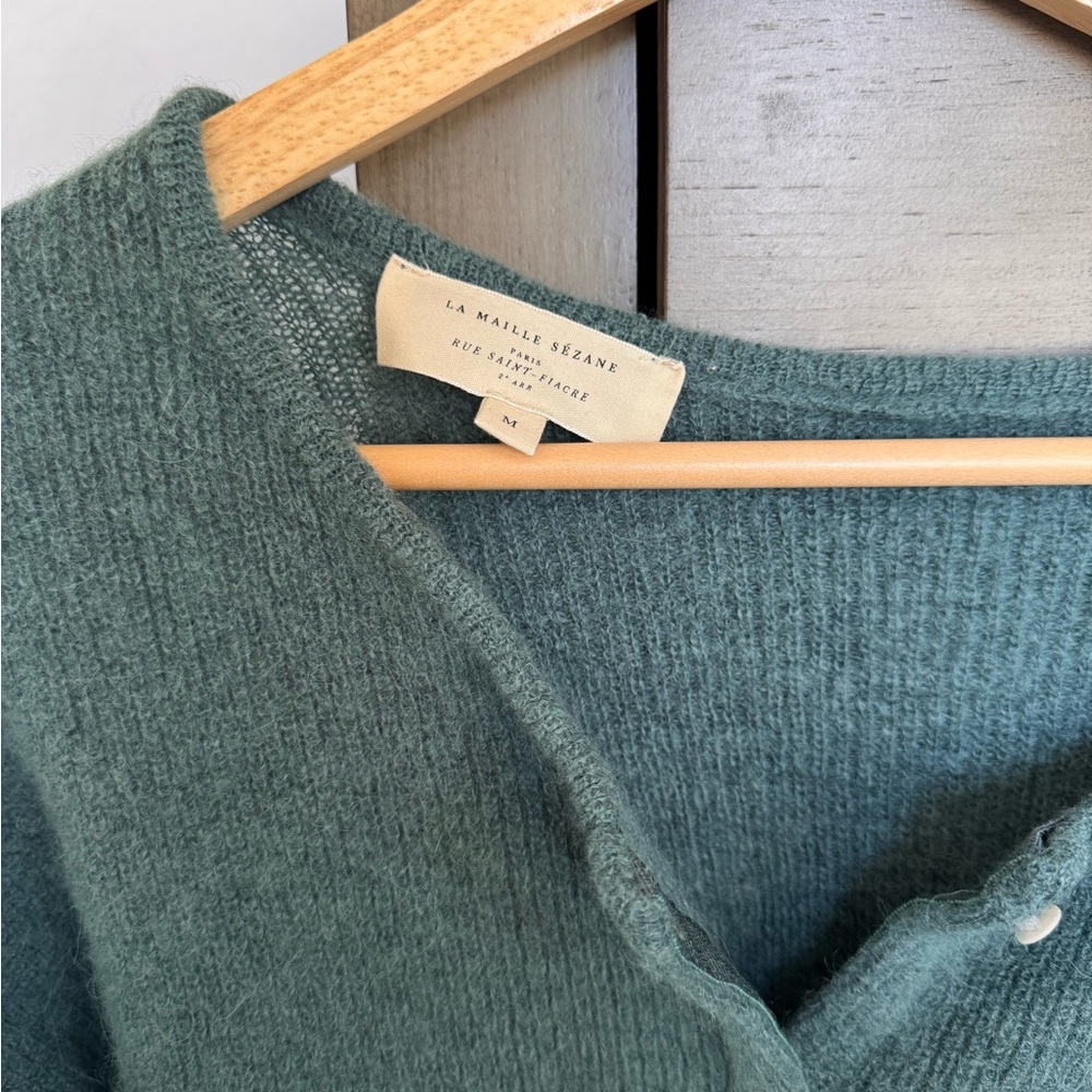 Sezane Gaspard Cardigan in Sage | M - Picture 5 of 6